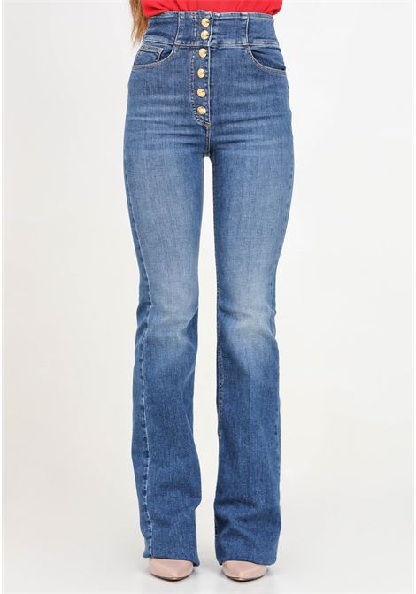 Jeans a zampa in denim chiaro da donna ELISABETTA FRANCHI | PJ66S46E2104